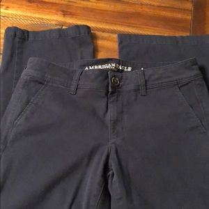 American Eagle Kick Boot Dress Pants-Blue